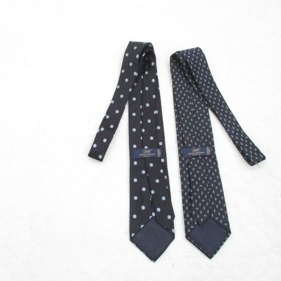 2 BROOKS BROTHERS NECKTIES! BLACK PATTERNED SILK. - Picture 5 of 8
